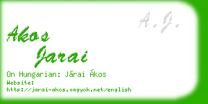 akos jarai business card